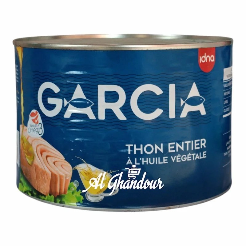 Thon Entier Garcia à l’huile végétale 1,7kg