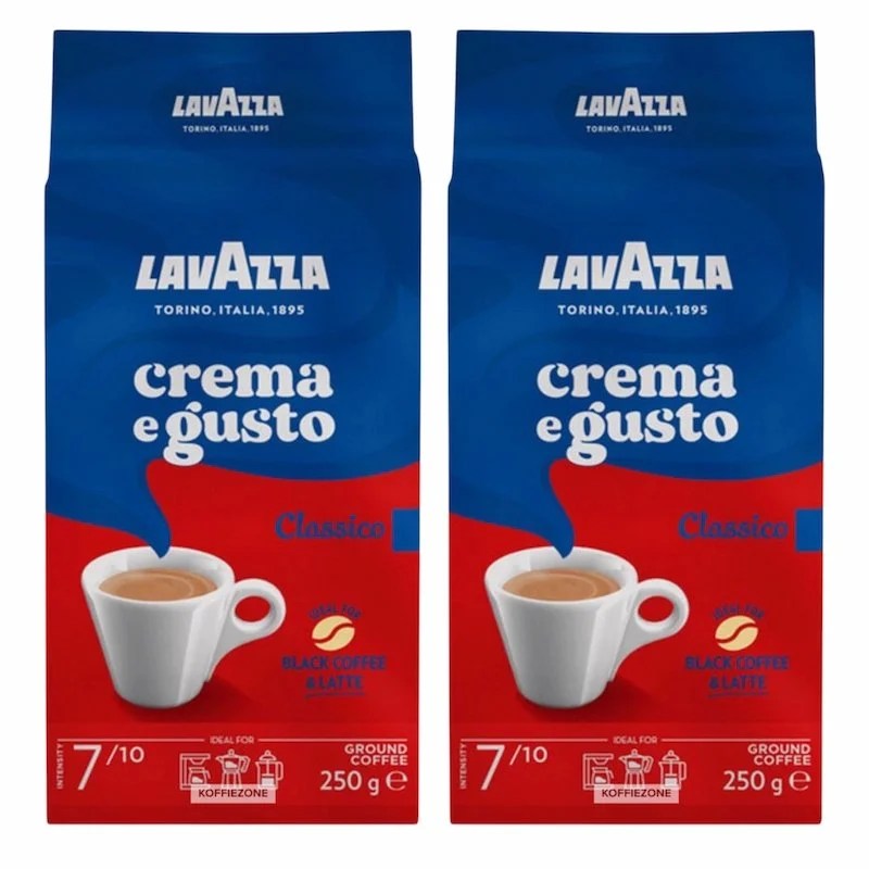 Cafe Lavazza Crema e Gusto Classico – Lot de 2×250g