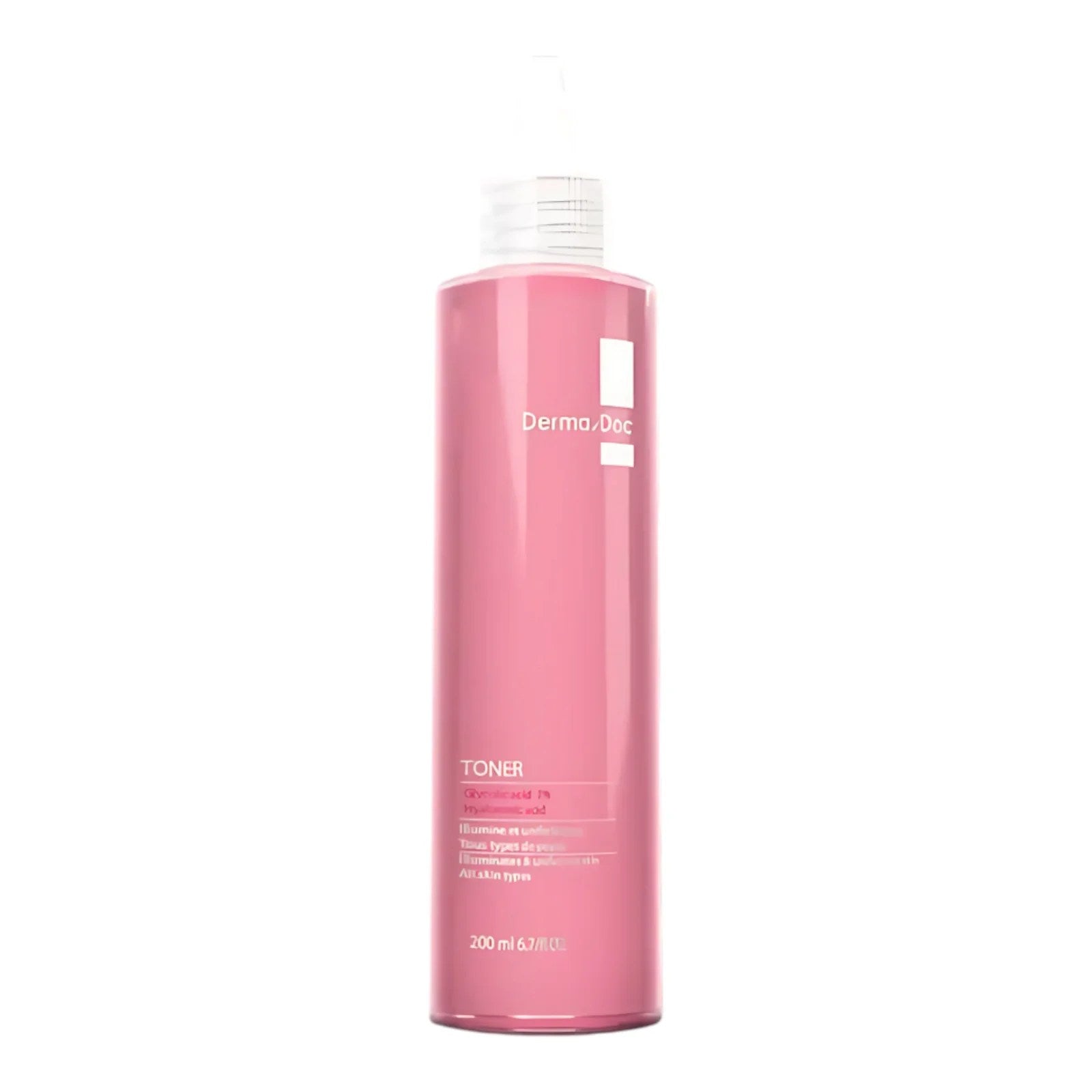DERMADOC – Toner Exfoliant à l’Acide Glycolique 7 % &amp; Acide Hyaluronique – 200 ml