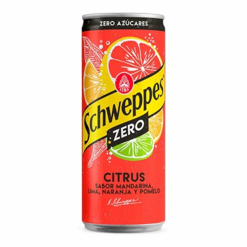 SCHWEPPES Boisson gazeuse Agrumes Zero – 33 cl