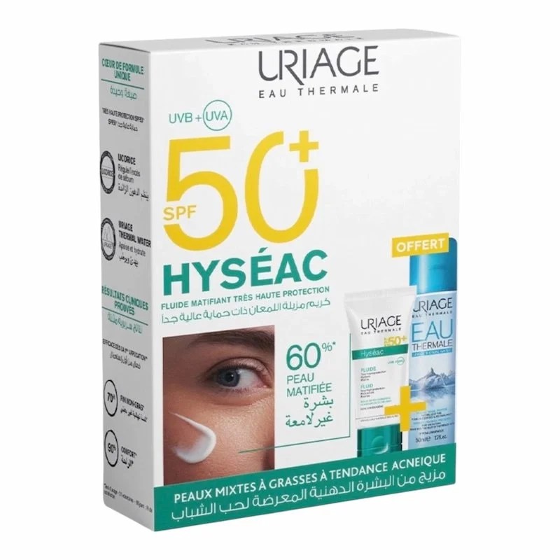 Uriage Hyseac SPF50+ 50 ml + Eau Thermale 50 ml – Pack