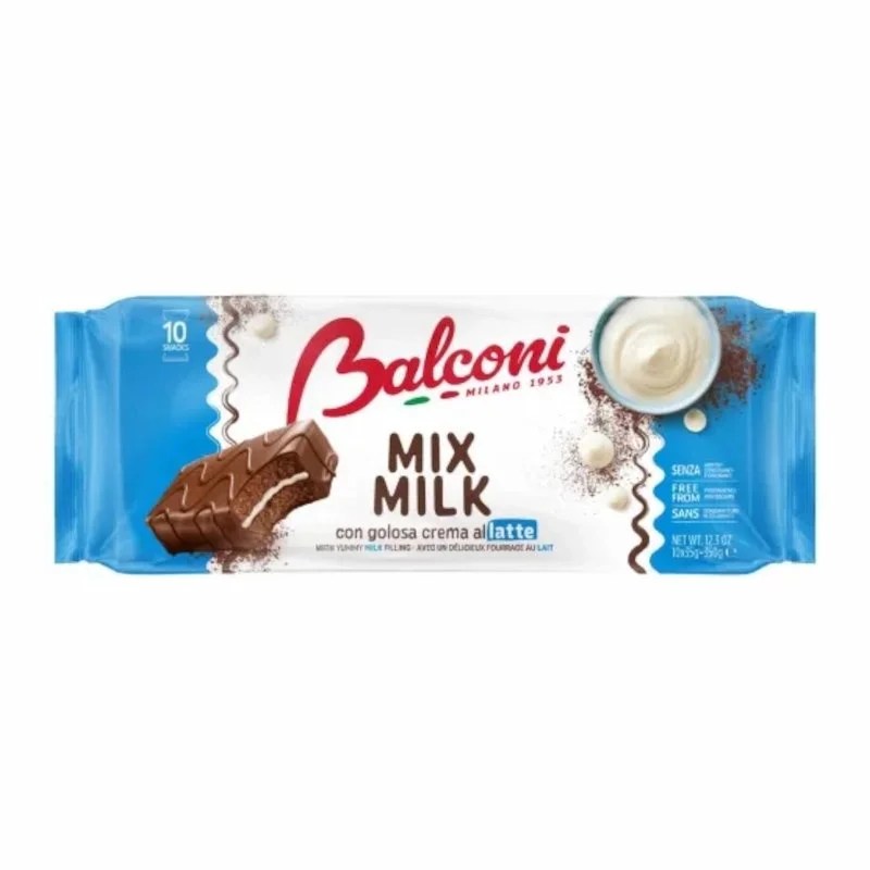 Mix Milk Balconi – 350 g (10 x 35 g) – Assortiment de Biscuits au Lait Gourmands