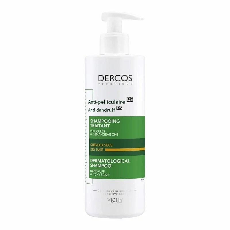 Vichy Dercos Shampooing Anti-Pelliculaire Cuir Chevelu Sec – 390 ml – Soin Intensif et Apaisant