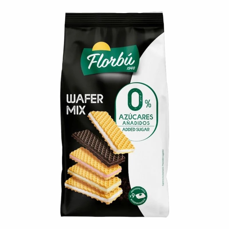 Florbu Wafer Mix Sans Sucre – 270g – Gaufrettes Gourmandes Allégées