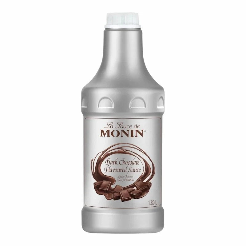 Monin Sauce Chocolat Noir 1,89L – Sauce Gourmande pour Boissons &amp; Desserts