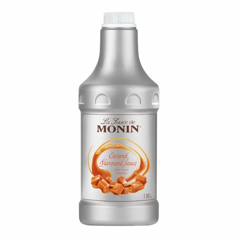 Monin Sauce Caramel 1,89L – Sauce Onctueuse pour Boissons, Glaces &amp; Dessert