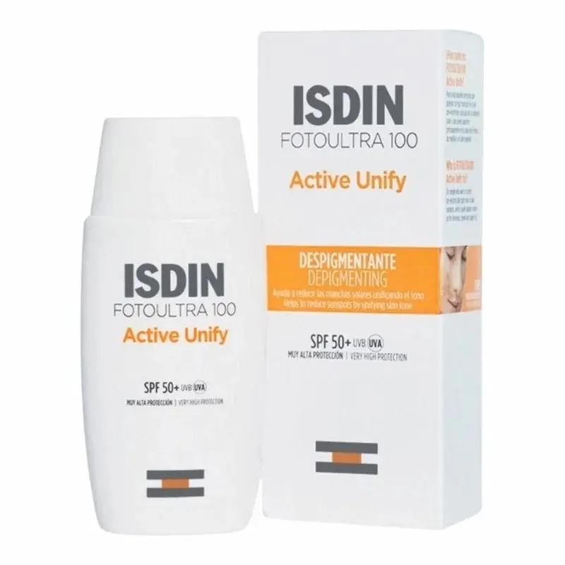 ISDIN FotoUltra 100 Active Unify SPF50+ – Fluide Solaire Unifiant Anti-Taches 50 ml