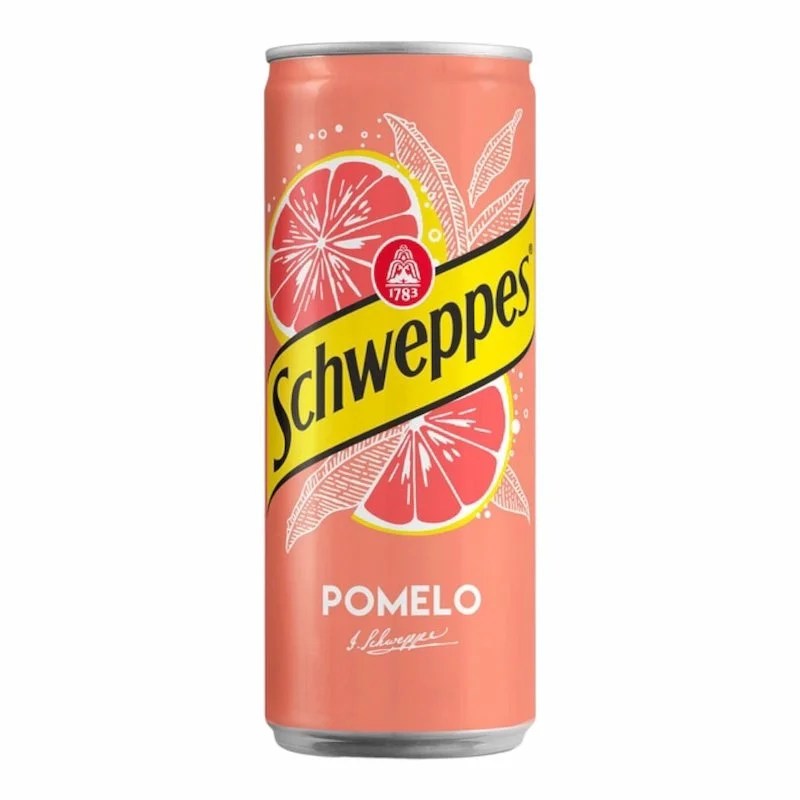 Schweppes Citrus Pomelo 330 ml – Boisson Gazeuse aux Agrumes &amp; Pamplemousse Rose
