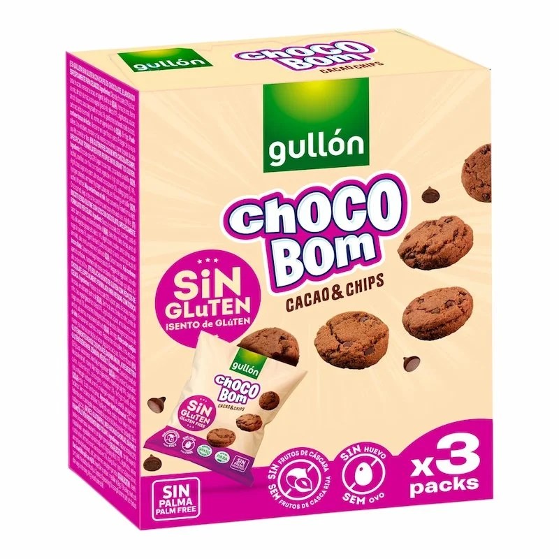 Gullon Choco Bom Mini Cacao Sans Gluten 120 g (3&#215;40 g)