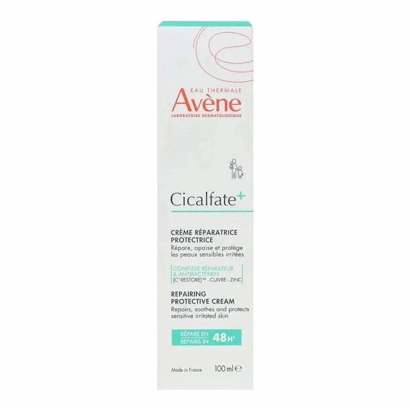 Avene Cicalfate+ Creme Reparatrice Protectrice – 100 ml | Soin Apaisant et Réparateur pour Peaux Sensibles et Fragilisées