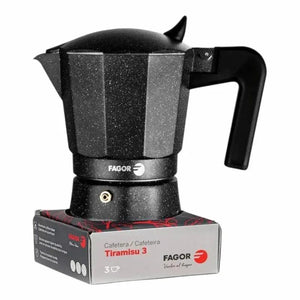 Cafetiere Italienne FAGOR Tiramisu Aluminium – 3 Tasses | Cafetière moka traditionnelle pour un cafe parfait My Store