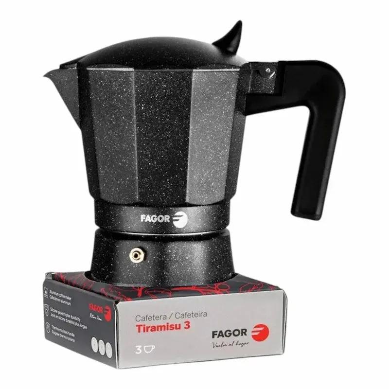 Cafetiere Italienne FAGOR Tiramisu Aluminium – 3 Tasses | Cafetière moka traditionnelle pour un cafe parfait My Store