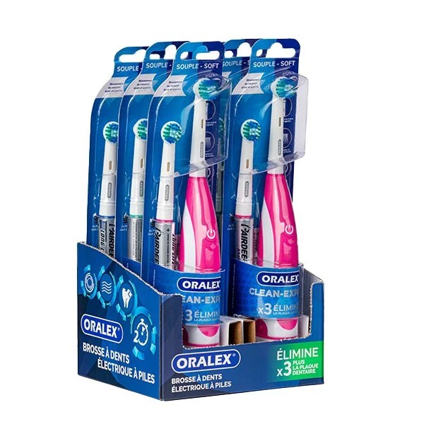 Brosse a Dents Electrique a Piles Adultes Oralex – Nettoyage Optimal et Confort Quotidien