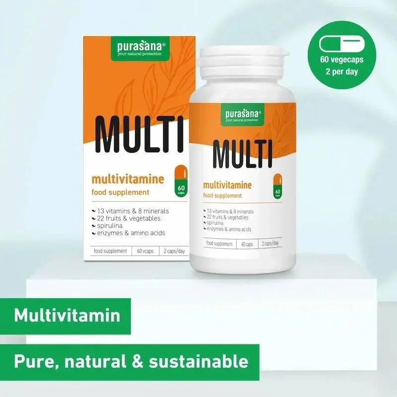 Purasana Multivitamine – 60 Capsules Complement Alimentaire Vitalité &amp; Immunité My Store