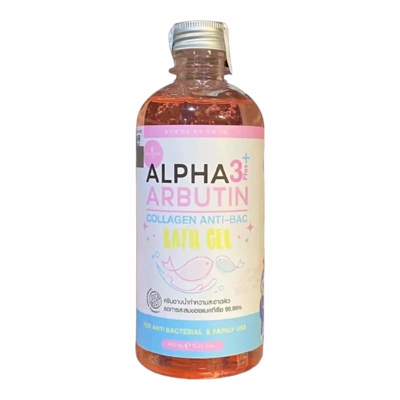 Alpha Arbutin Collagen Anti-Bac Bath Gel – 450 ml Gel douche éclaircissant, hydratant et antibactérien