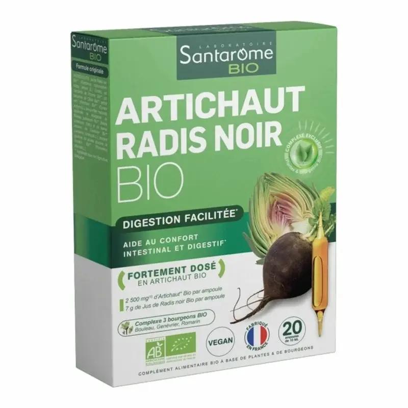 Santarome Bio Artichaut Bio Radis Noir Bio – 20 Ampoules Détox Foie &amp; Digestion My Store