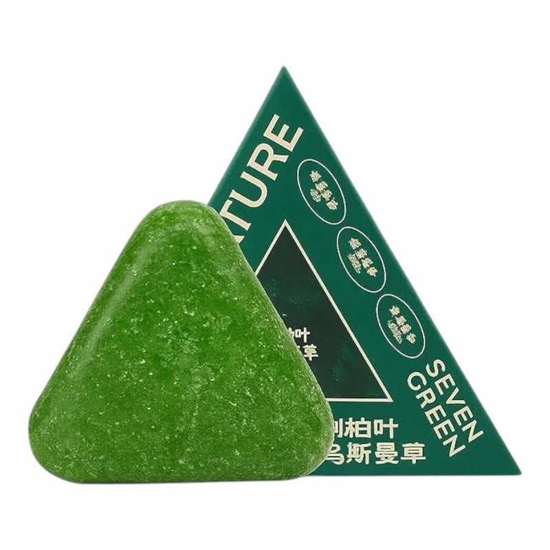 Nature Seven Green Shampoo Bar – Shampoing Solide Naturel Ecologique pour des Cheveux Sains et Eclatants