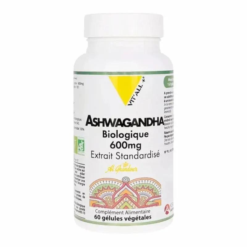 Vitall+ Ashwagandha Bio 600mg 60 gelules – Complement Naturel Anti Stress et Vitalité My Store