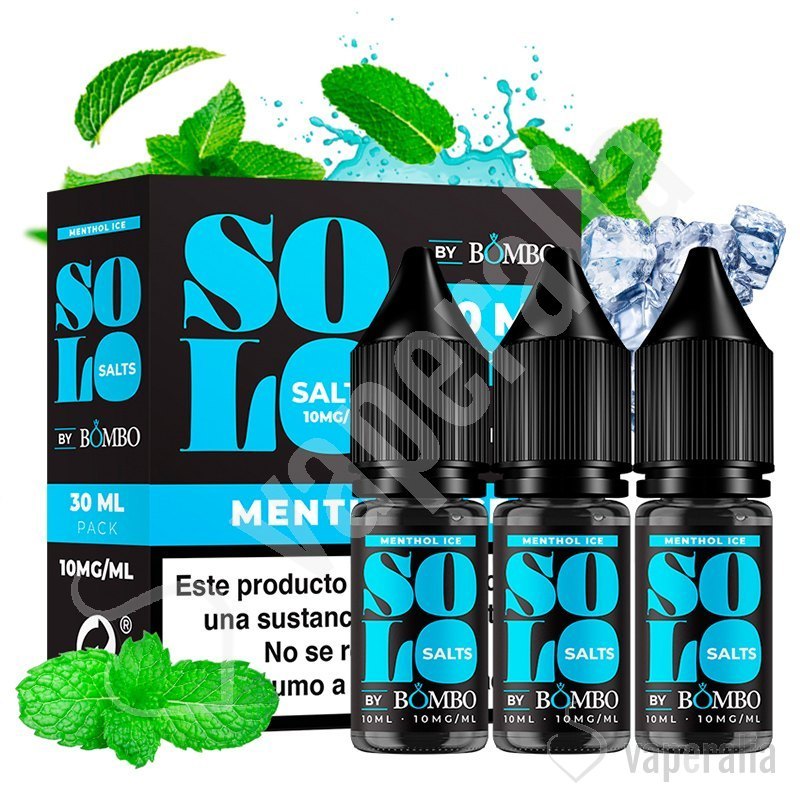 Bombo Solo SALT 10ml - Menthol Ice - 20mg pack de 3 Pieces