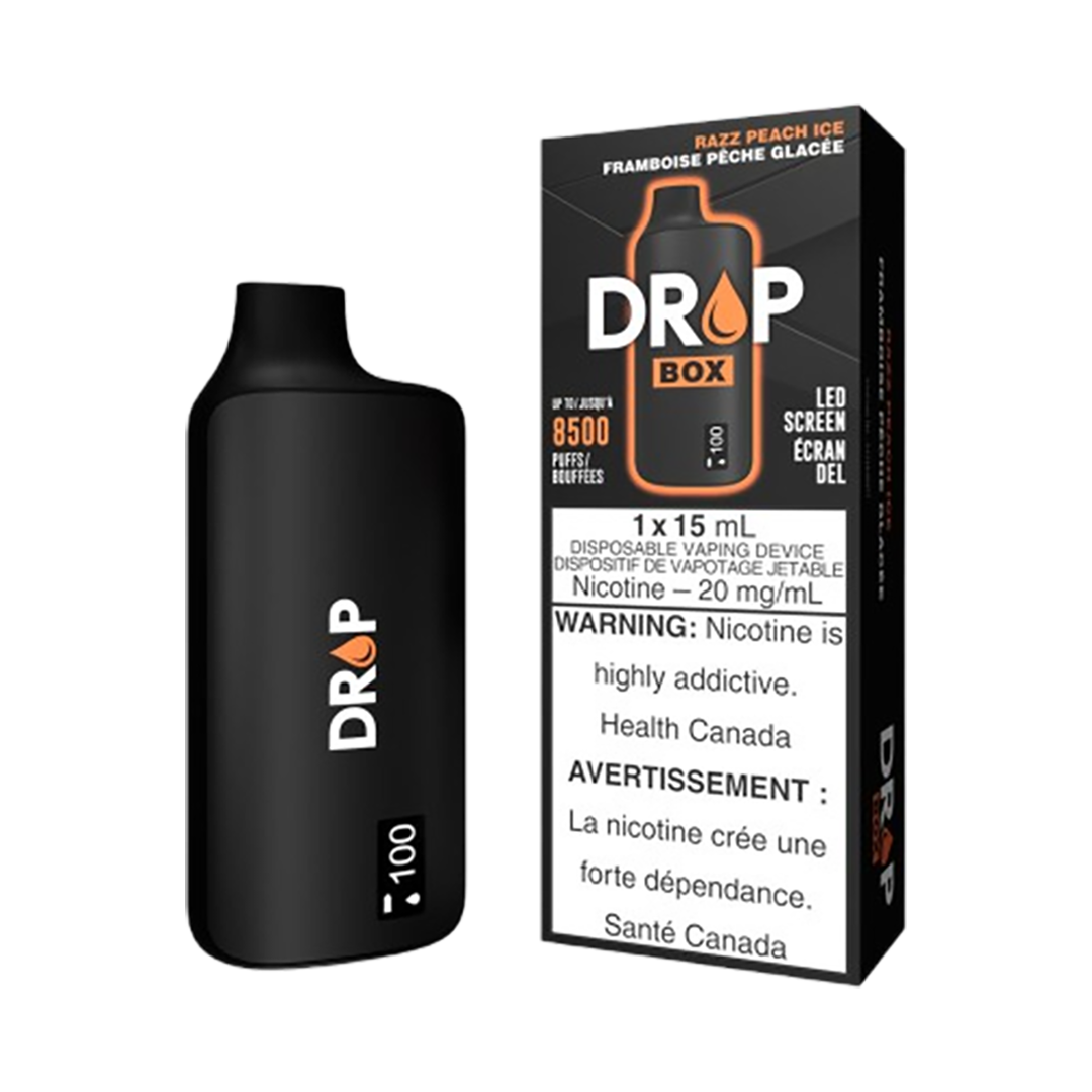 Drop Box 8500 - Razz Peach Ice 2% - By Stlth