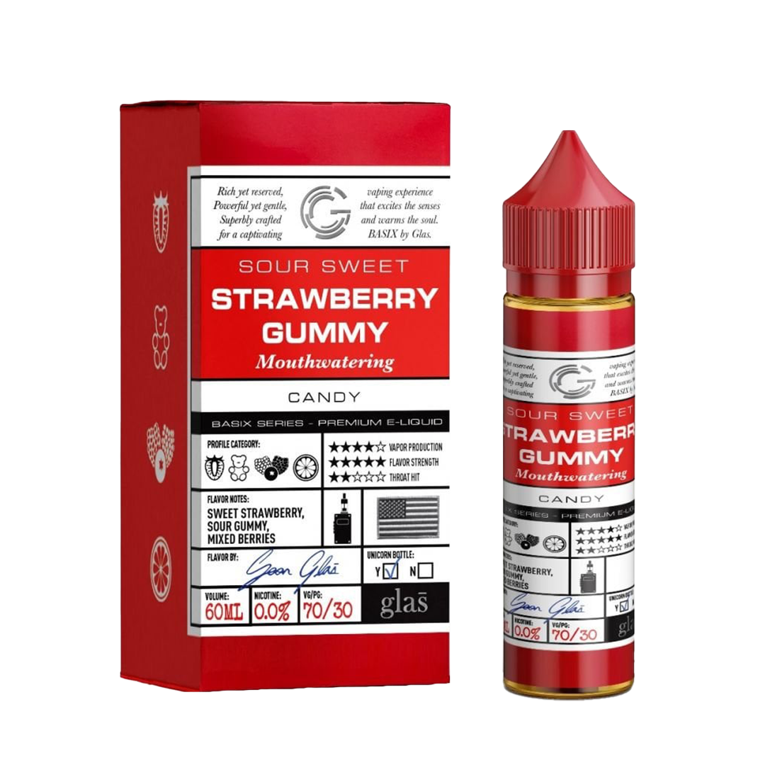Glas Basix Candy Sweet Sour Strawberry Gummy 60ml