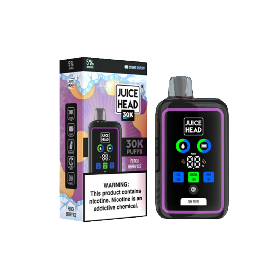 JUICE HEAD 30K Puffs - Peach Berry Ice - 5%