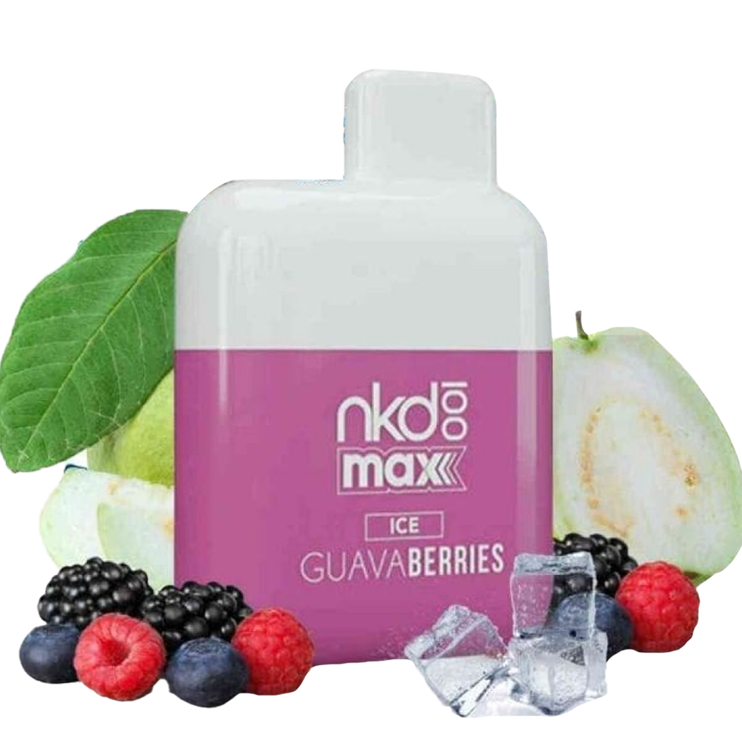 NKD 100 Max 4500 Tafs - GUAVA BERRIES (ice)- E-cigarette Jettable 5%