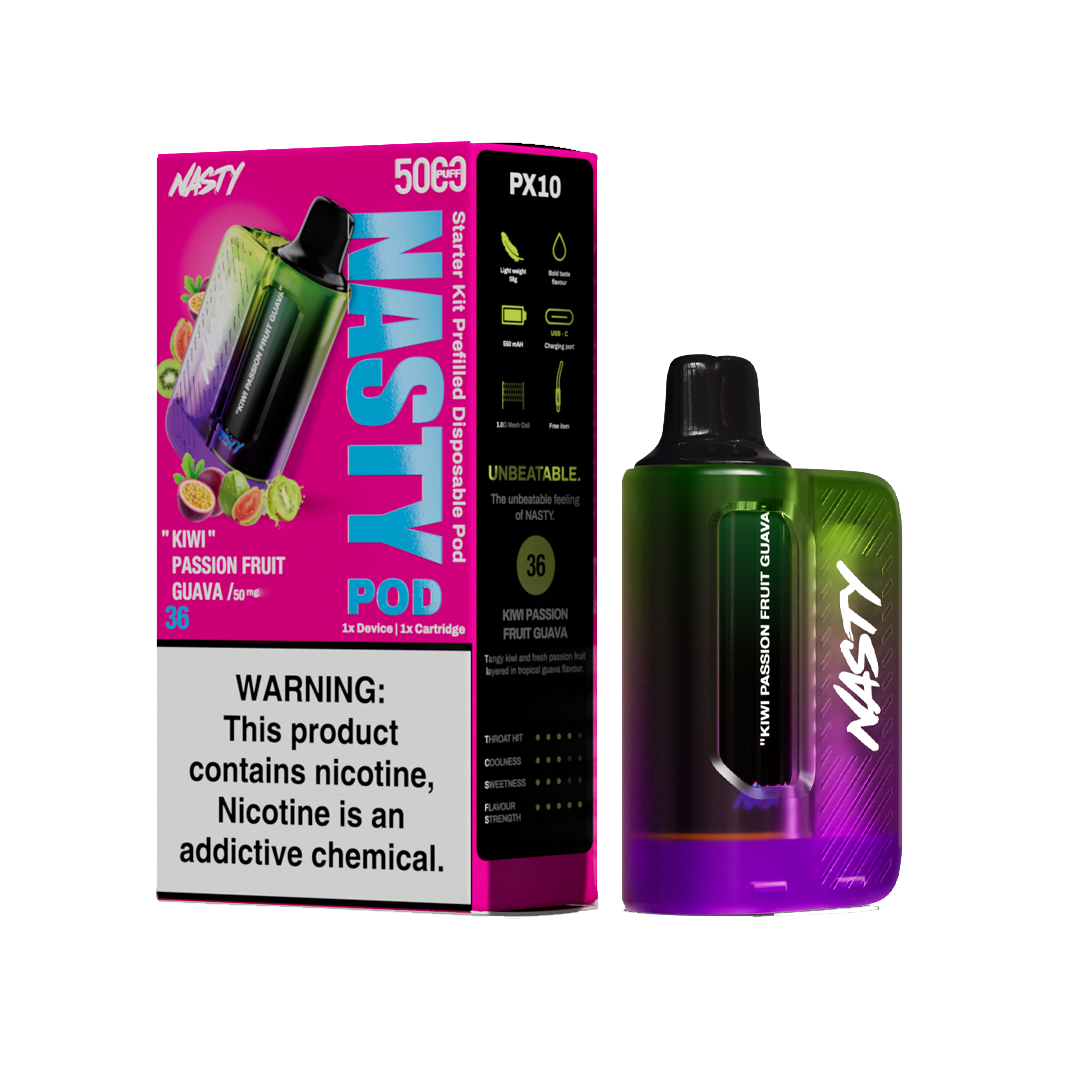 Nasty Pod 5k - Kiwi Passion Fruit Guava - kit complet - 5%