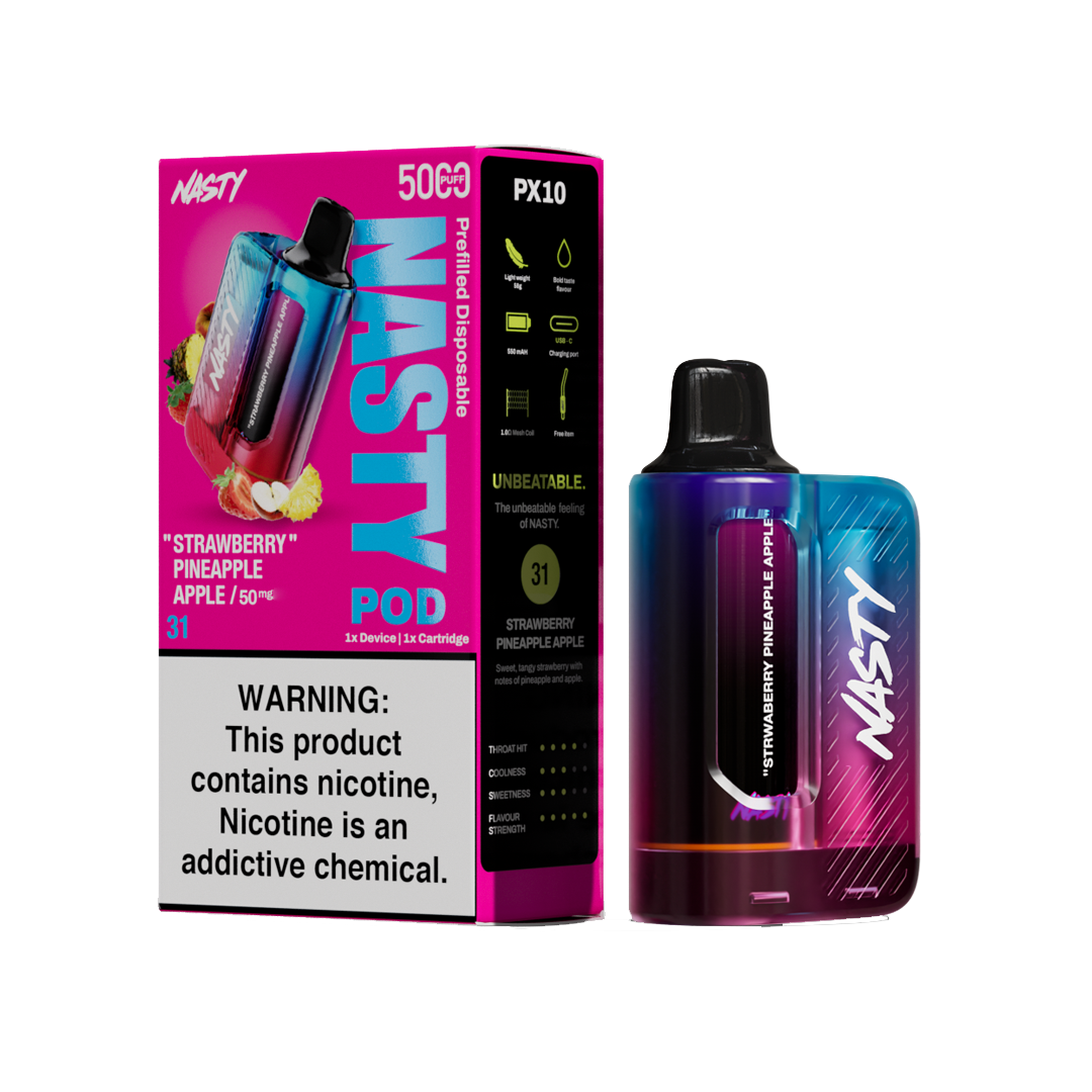 Nasty Pod 5k - Strawberry Pineapple Apple - kit complet - 5%