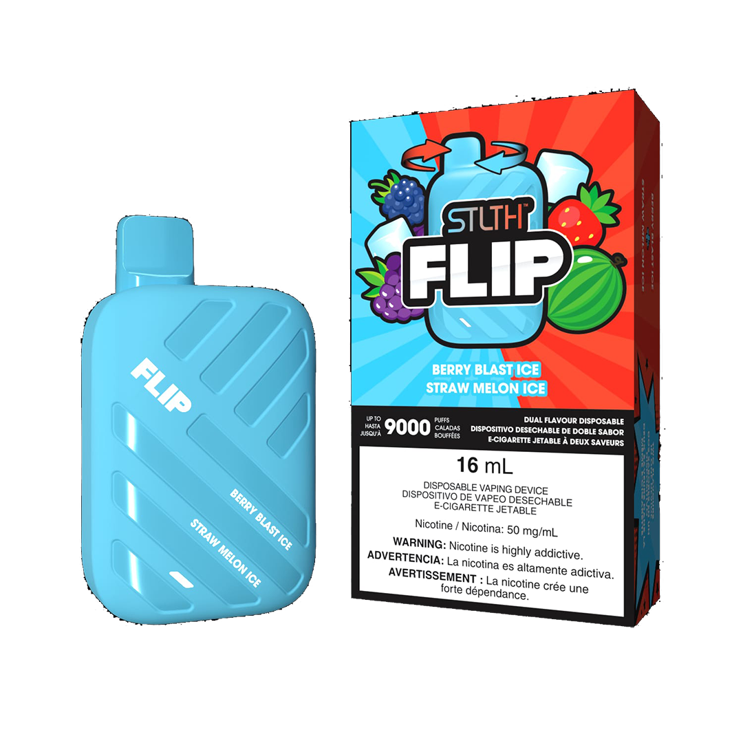 STLTH Flip 9K - Berry Blast Ice and Straw Melon Ice - 5%