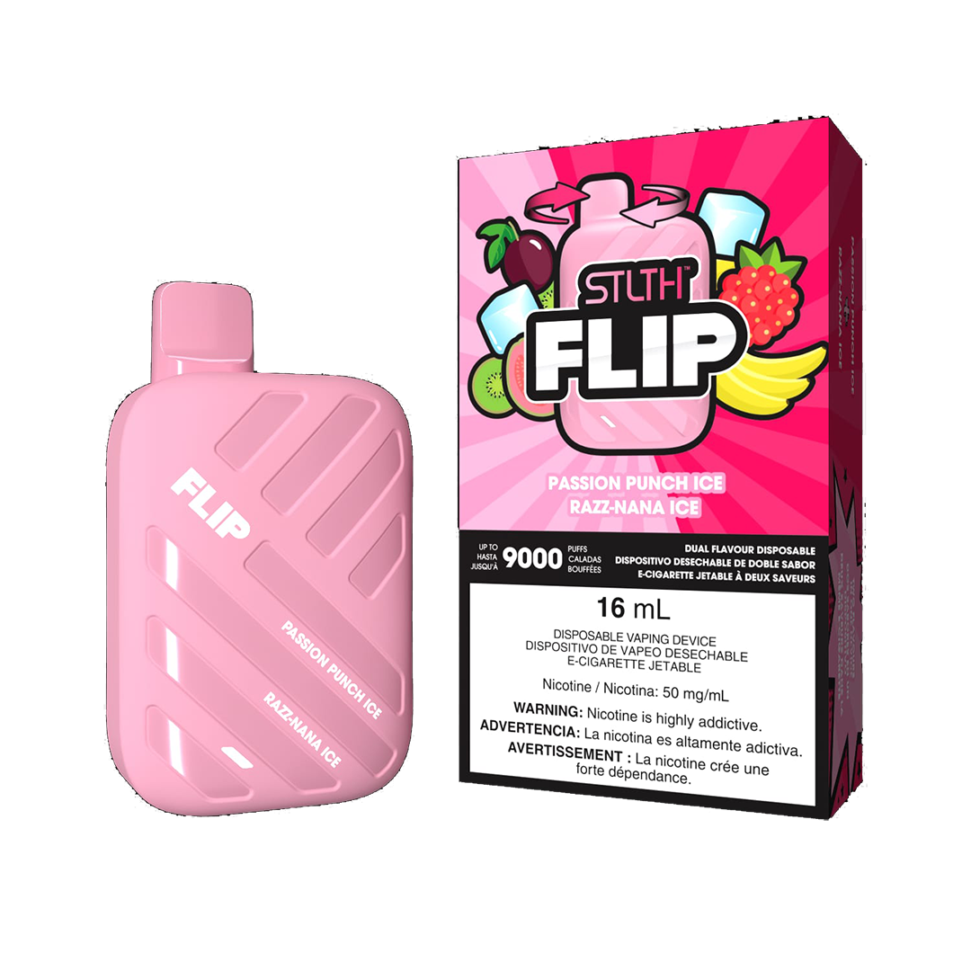 STLTH Flip 9K - Passion Punch Ice and Razz Nana ice - 5%