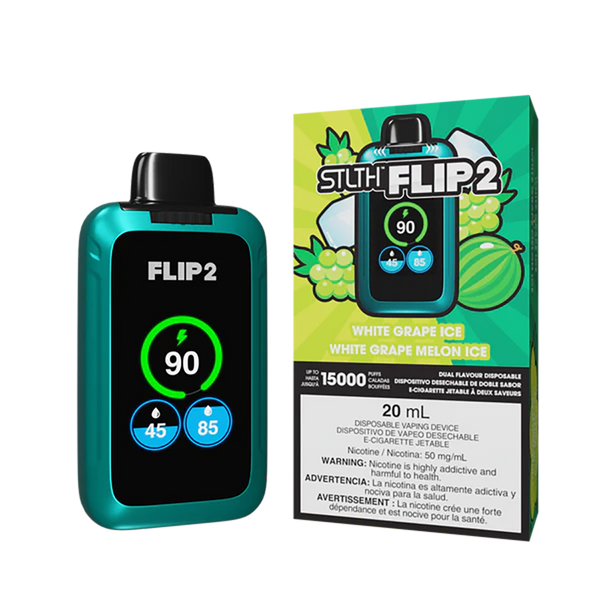 STLTH Flip 2 15K - White Grape Ice - White Grape Melon Ice