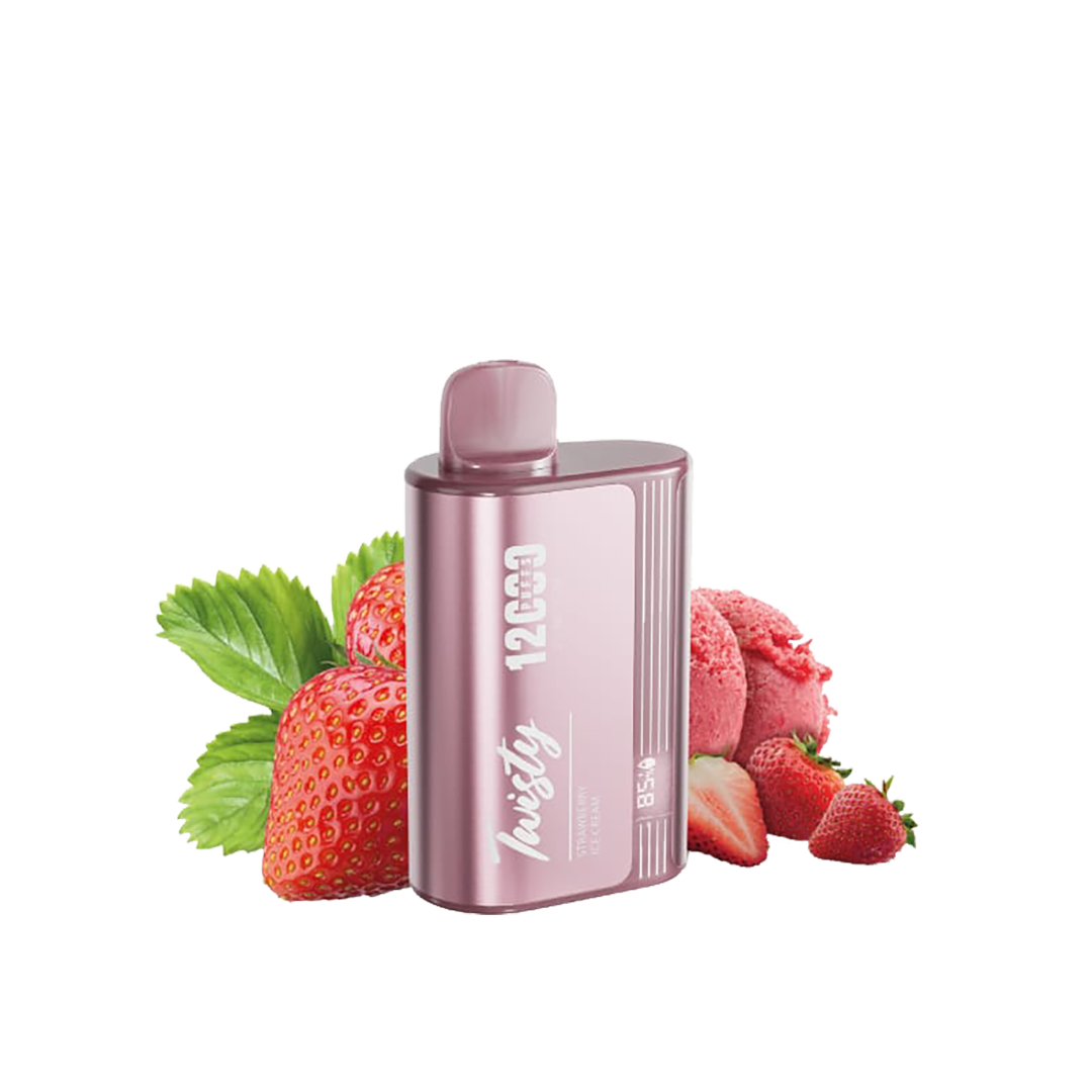 Twisty 12000 Puffs - Strawberry Ice Cream - 2% / 5%