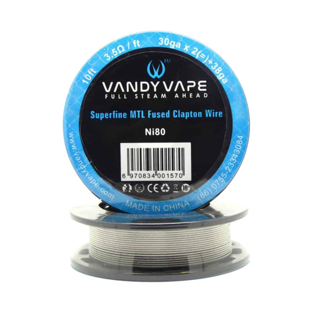 Vandy Vape Superfine Mtl Fused Clapton Wire Ni80 30Ga * 2+38Ga