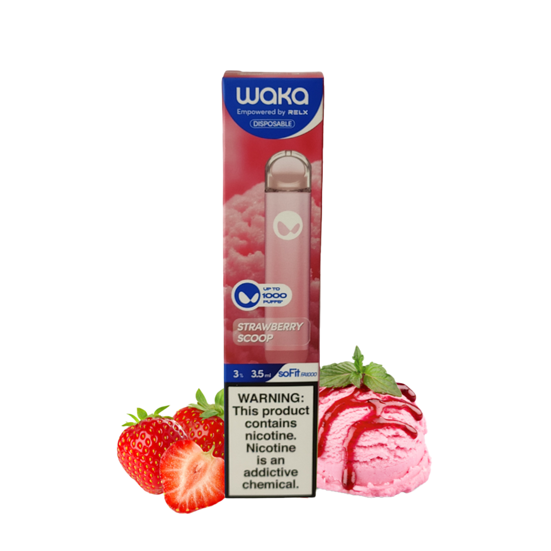 Waka - Strawberry Scoop - 1000 Taffs 3%