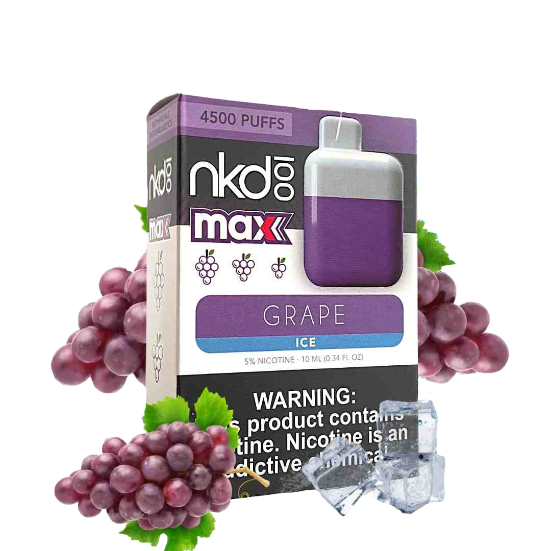 NKD 100 Max 4500 Tafs -  GRAPE ICE - E-cigarette Jetable 5%